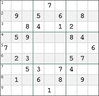 The Rows of the typical Sudoku puzzle